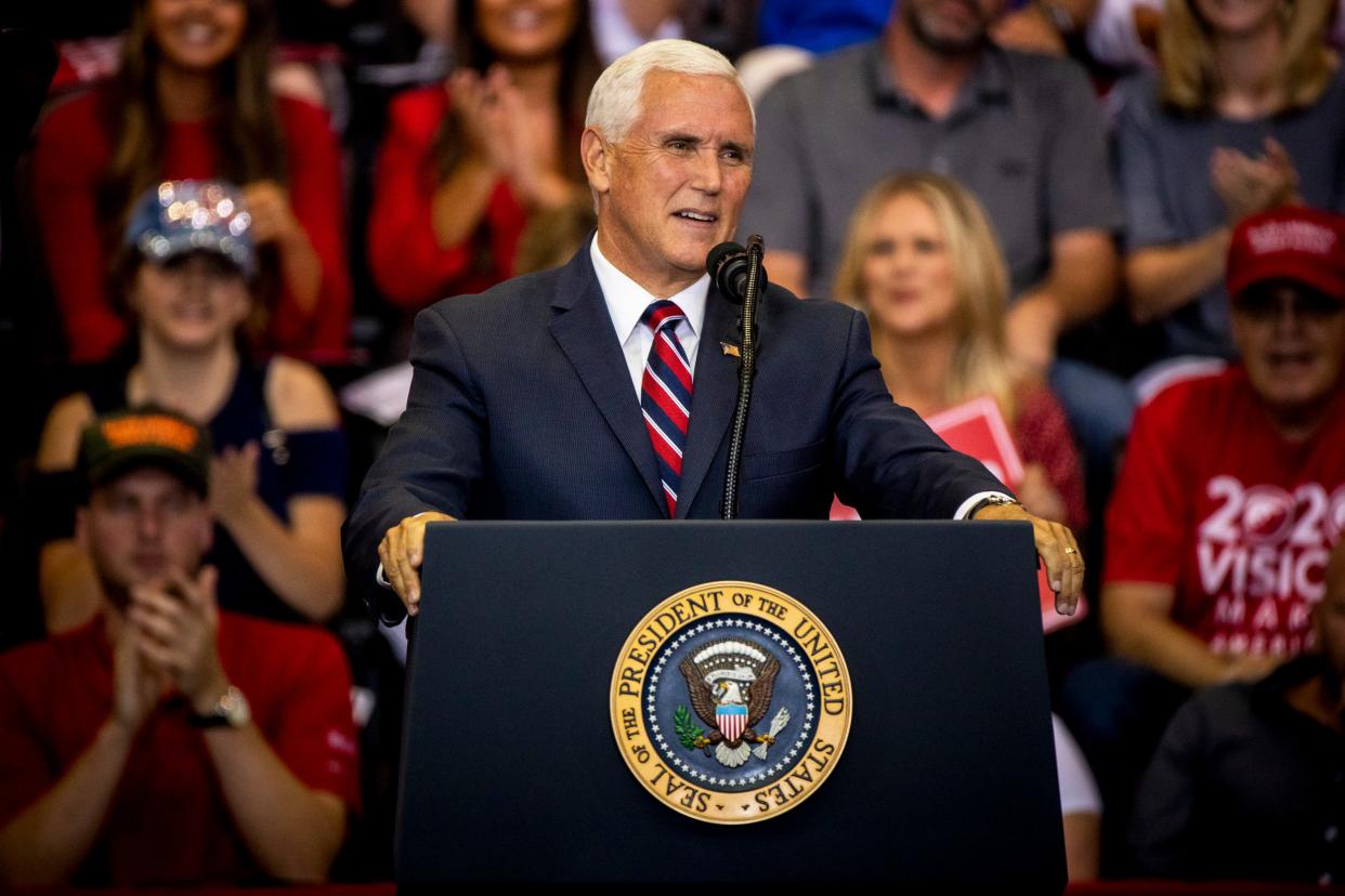 Former Vice President Mike Pence will be at the Duke Energy Convention Center on Tuesday night, speaking to the Center for Christian Virtue.