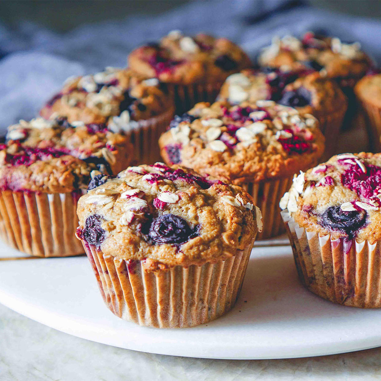 homemade oatmeal blueberry muffins
