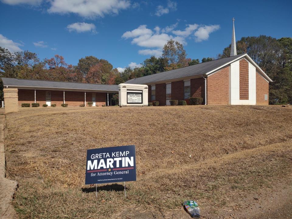 Greater Harvest Baptist Church polling place in Jackson.