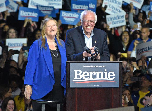 <p>Michael Tullberg/Getty</p> Bernie and Jane Sanders in 2020