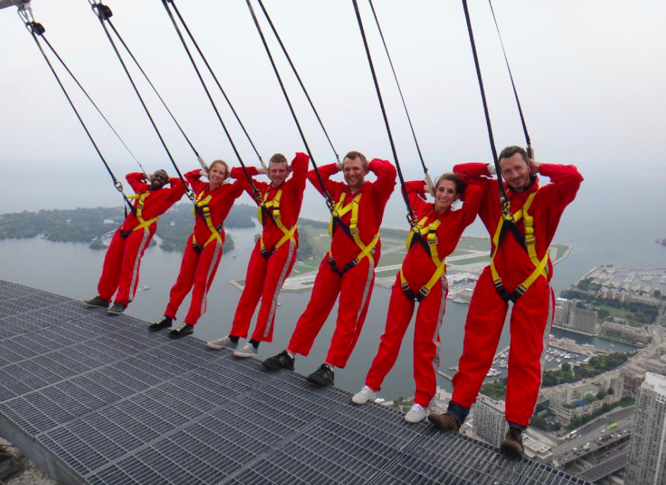 Defying Gravity At The CN Tower Edge Walk, Toronto