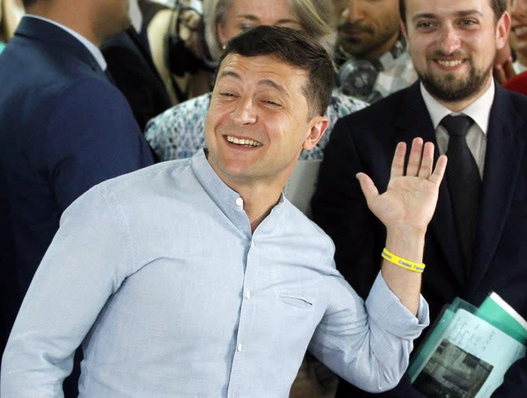 Ukraine’s president Volodymyr Zelensky appears to pulled off another extraordinary act, with voters giving his party a commanding victory in Sunday’s general elections.Exit polls indicated that Mr Zelensky would fall short of the 226 seats required to form a single-party majority, thus requiring him to seek coalition partners. But the strong projected showing preferred coalition partners Holos, fronted by singer Svyatoslav Vakarchuk, means the president now will be able form a workable coalition on preferable terms.The polling data, released at 8pm local time, suggested that Mr Zelensky’s Servant of the People party would win 44.4 per cent of the vote. The pro-Russia Opposition Platform For Life comes next with 12.5 per cent. European Solidarity, the vehicle of former president Petro Poroshenko, is projected third with 8.5 per cent. Fatherland, the vehicle of former Prime Minister Yulia Tymoshenko is on 7.7 per cent. Holos is the last to pass the 5 per cent parliamentary barrier on 6 per cent.Ukraine’s complicated, mixed first-past-the-post and party list voting system means that it will be some while before an exact picture is formed.Mr Zelensky described today’s vote as “maybe more important than the presidential election.” He had asked for a convincing mandate to implement his legislative programme — which includes stripping immunity for deputies, a tax amnesty and extending lustration, the process of barring previous officials from power.The vote completes a remarkable year for Ukraine in which voter dissatisfaction has forced a full-house reset of both executive and legislative branches.