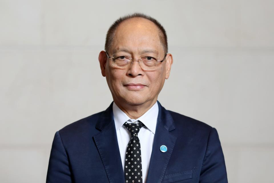 Benjamin Diokno, Department of Finance Secretary, poses for a photograph following a Bloomberg Television interview during the Milken Institute Asia Summit in Singapore, on Friday, Sept. 20, 2019.