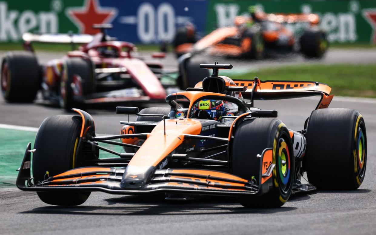 Oscar Piastri in his McLaren at the Italian Grand Prix