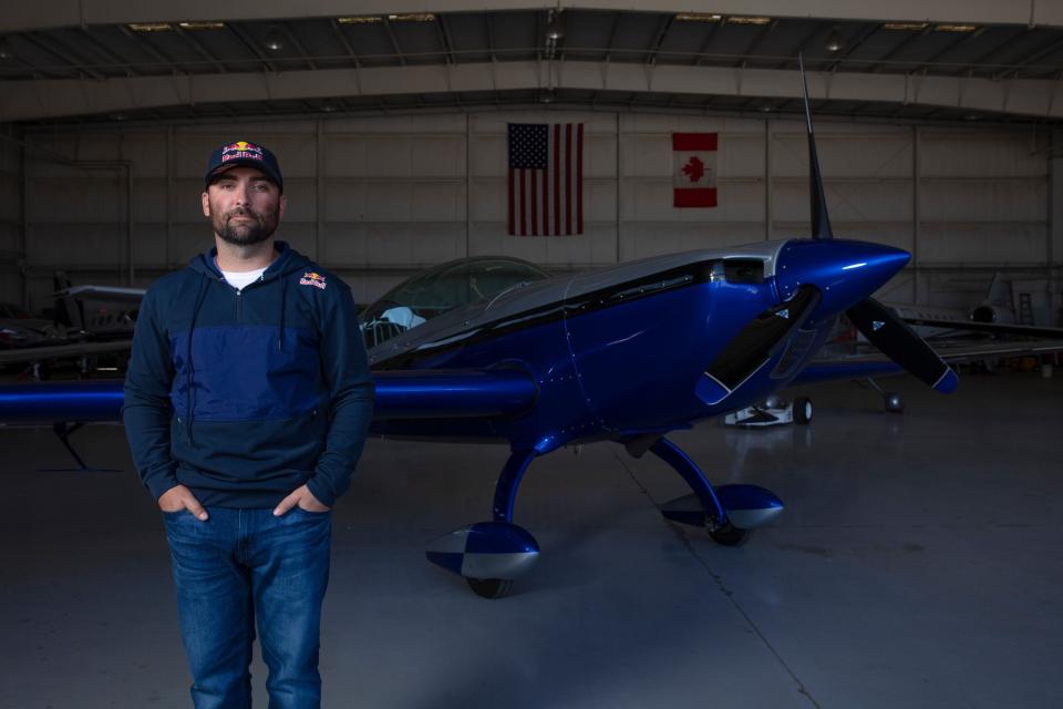 Aerobatic pilot Kevin Coleman is the youngest pilot to be sponsored by Red Bull.