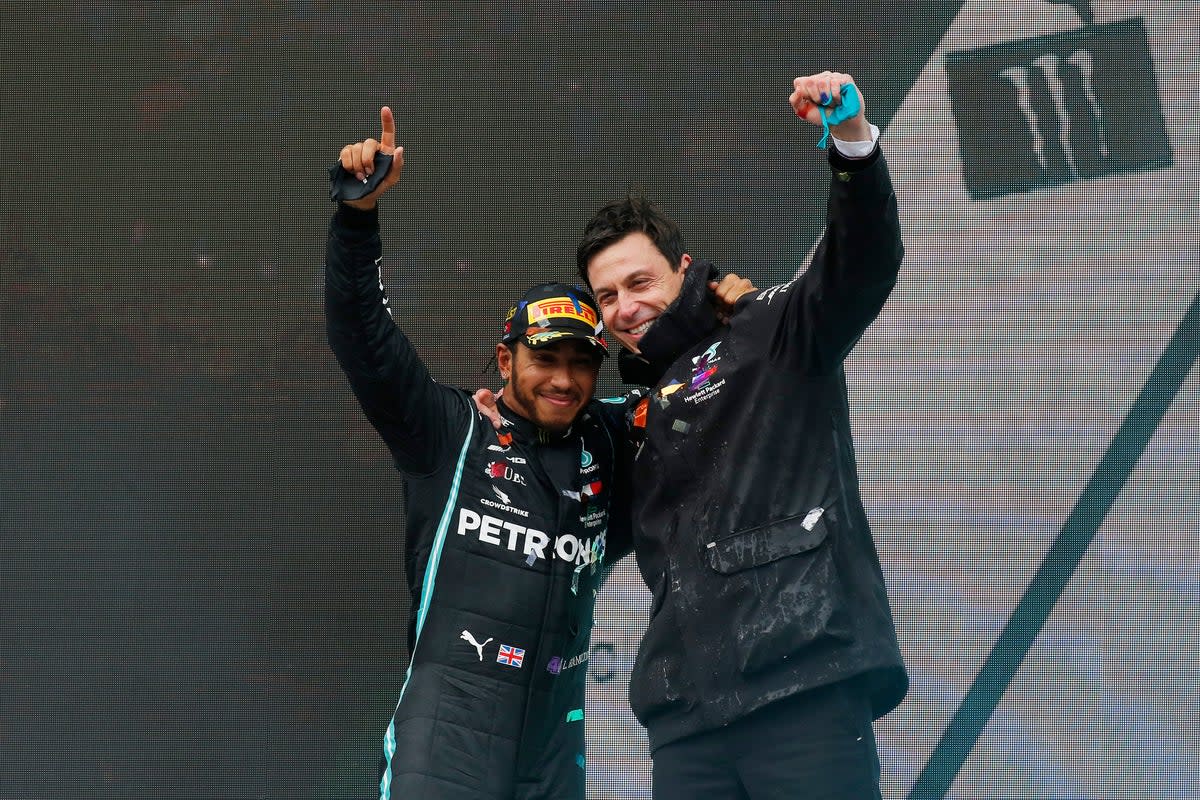 Toto Wolff is relaxed about Lewis Hamilton’s contractual situation (Getty Images)