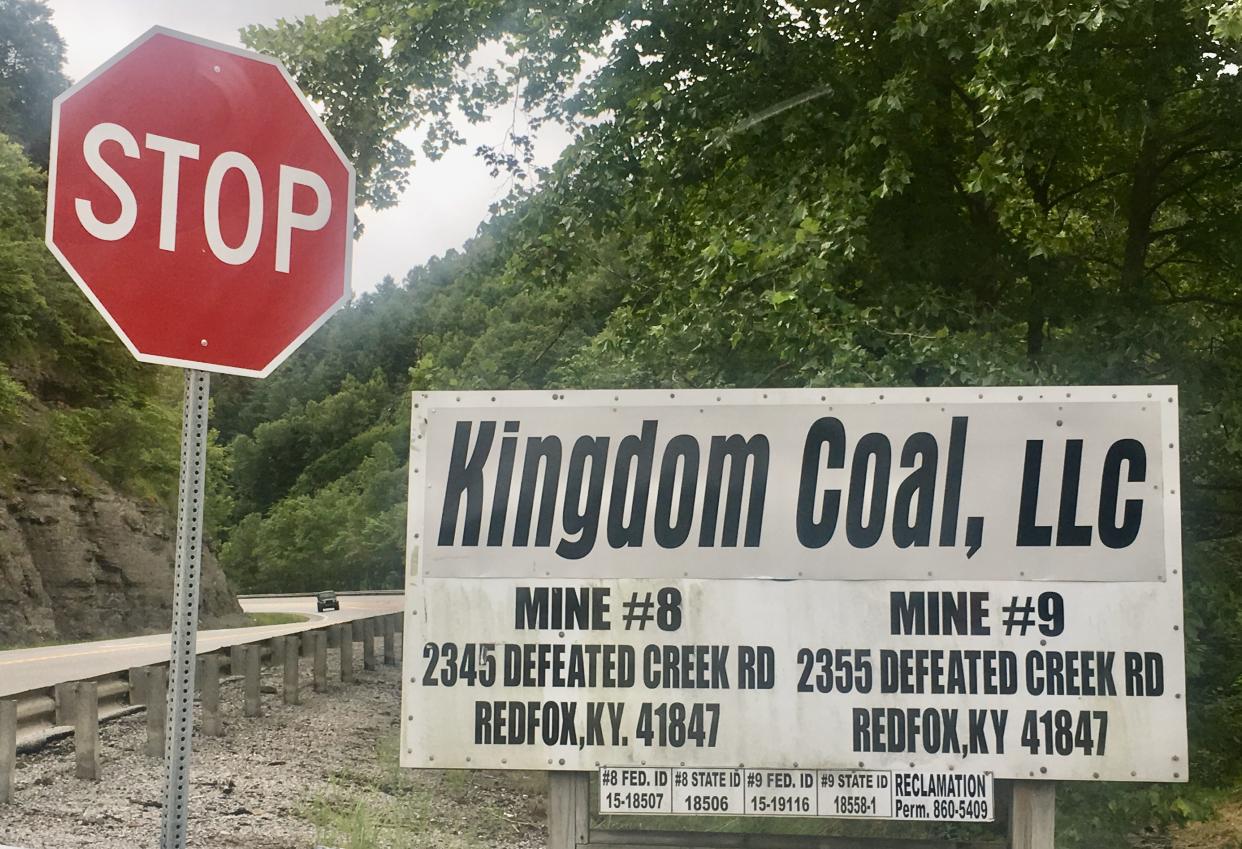 Coal mine signs often feature colorful names, like this one from the summer of 2018 in the mountains of eastern Kentucky.