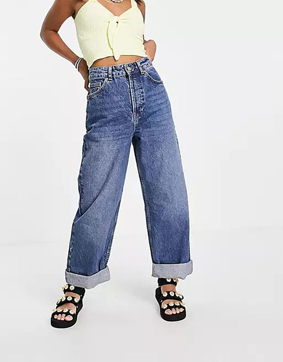 Topshop Petite Oversized Mom Jeans