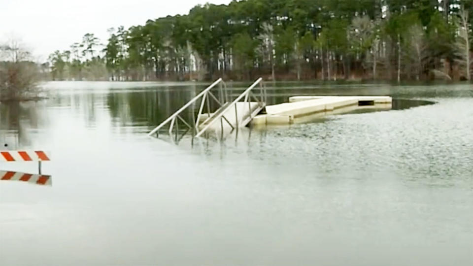 The site where Pete Lammons died during a fishing competition.