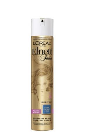 $12, <a href="http://www.target.com/p/elnett-volume-extra-strong-hold-hairspray-7-0-oz/-/A-14660762?ref=tgt_adv_XSG10001&AFID=Google_PLA_df&LNM=%7C14660762&CPNG=Health+Beauty&kpid=14660762&LID=PA&ci_src=17588969&ci_sku=14660762&gclid=CMuS48Si1bkCFQai4AodwncAng" target="_blank">Target.com</a>