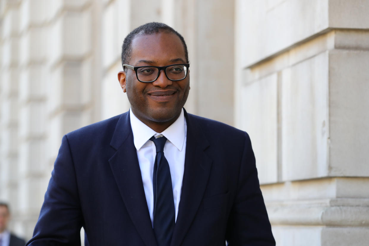 Kwasi Kwarteng, Minister of State at the Department of Business, Energy and Industrial Strategy, arrives at the Cabinet Office, London. Photo: Aaron Chown/PA via Getty