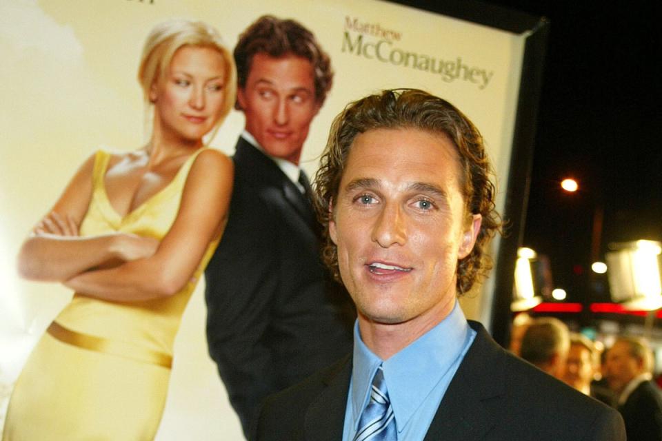 Matthew McConaughey found fame in the noughties in movies such as How to Lose a Guy in 10 Day (Getty Images)