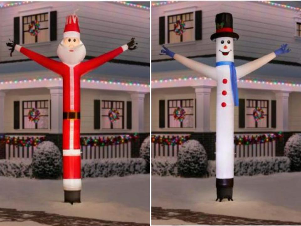 inflatable christmas santa claus snowman