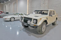 <p>Since the arrival of the Urus in 2018, its '80s predecessor the LM-002 has become seriously hot property. With just <strong>328</strong> made there aren't enough to go round, but Sheikh Faisal owns this one, complete with Countach-derived 5.7-litre V12 in the nose.</p>