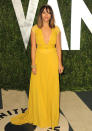 "Parks and Recreation" star Rashida Jones looked yummy in yellow. Mustard is one of this season's hottest trends.