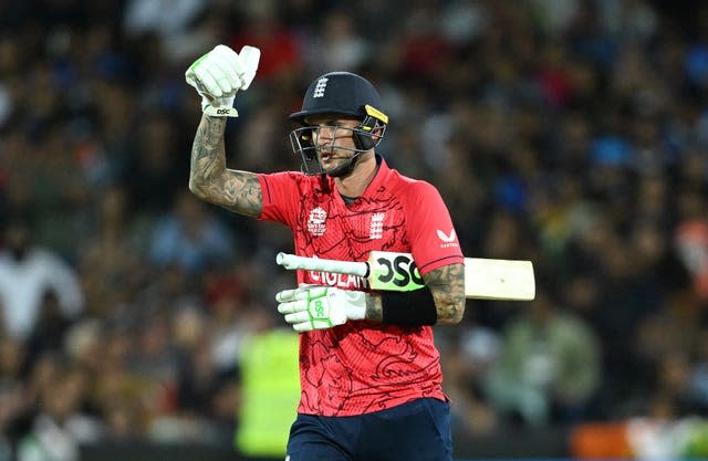 Alex Hales in action for England at the T20 World Cup