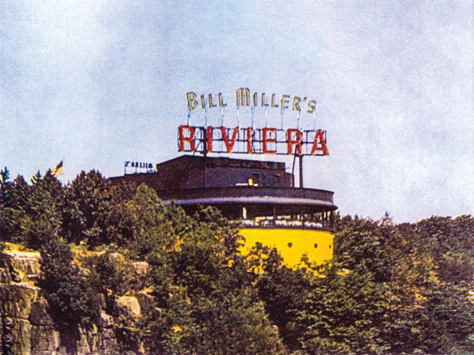 A postcard of Bill Miller's Riviera after it was purchased from Ben Marden. The nightclub was billed a the show place of America by Miller.