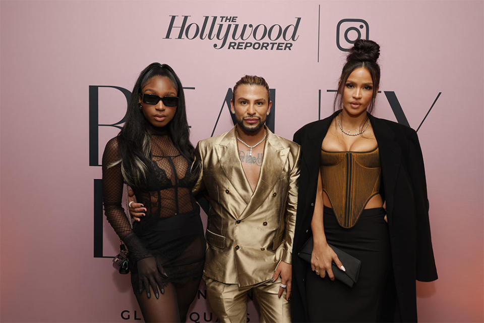 Normani, Rokael Lizama and Cassie attend The Hollywood Reporter Beauty Dinner Presented by Instagram, Sponsored by Upneeq, Honoring the Top Glam Squads in Hollywood at Holloway House on October 25, 2023 in West Hollywood, California.
