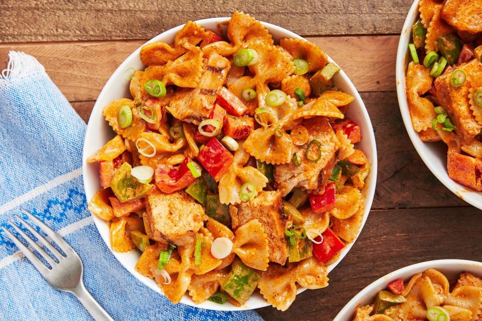 Grilled Chicken Cajun Pasta Salad