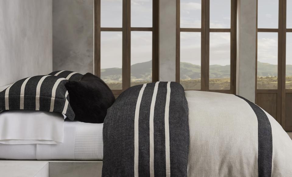 Banana Republic Home Bold Stripe Linen Duvet