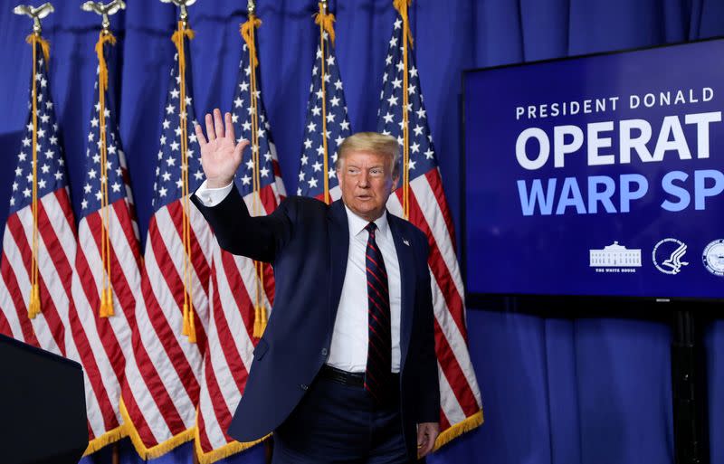 FILE PHOTO: U.S. President Trump visits Fujifilm Diosynth Biotechnologies' Innovation Center in Morrrisville, North Carolina