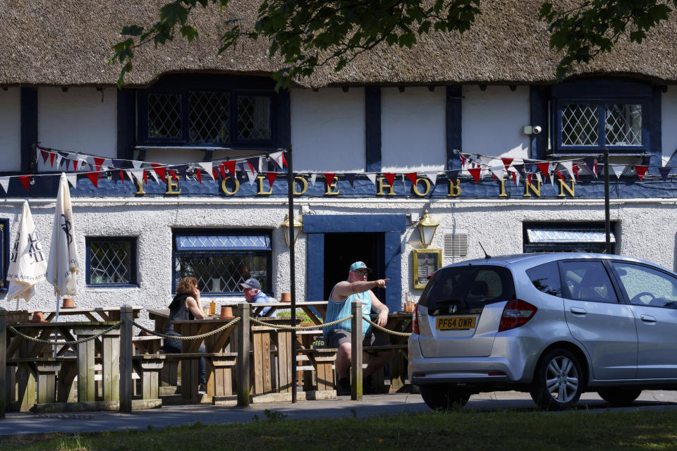 A general view shows the Ye Olde Hob Inn in Bamber Bridge near Preston, England, Wednesday, June 7, 2023. What is now known as the Battle of Bamber Bridge erupted there on June 24, 1943 when white military police officers confronted black soldiers enjoying a night off in the local pub. (AP Photo/Jon Super)