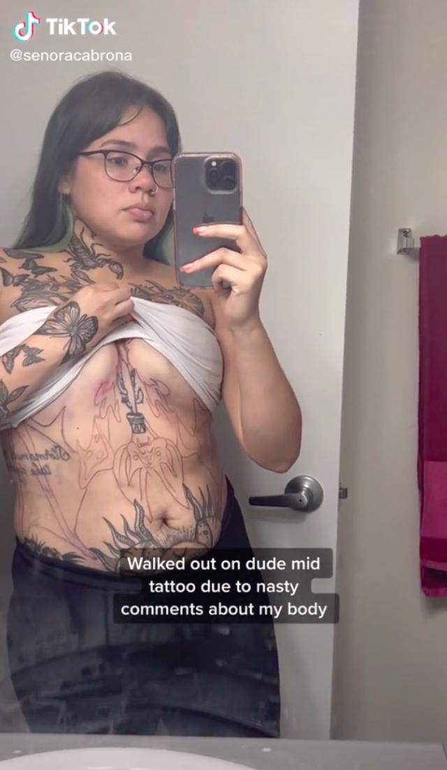 I'm the most tattooed woman in the world with 98% of my body covered –  after getting my first inking at 50