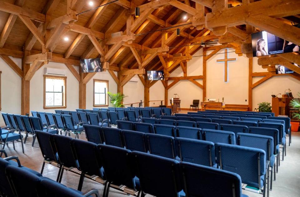 The sanctuary of the new Greater Buffalo Run Valley United Methodist Church on Thursday, April 4, 2024.