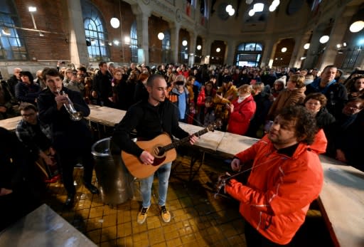 A performance at Rijeka's historic fish market