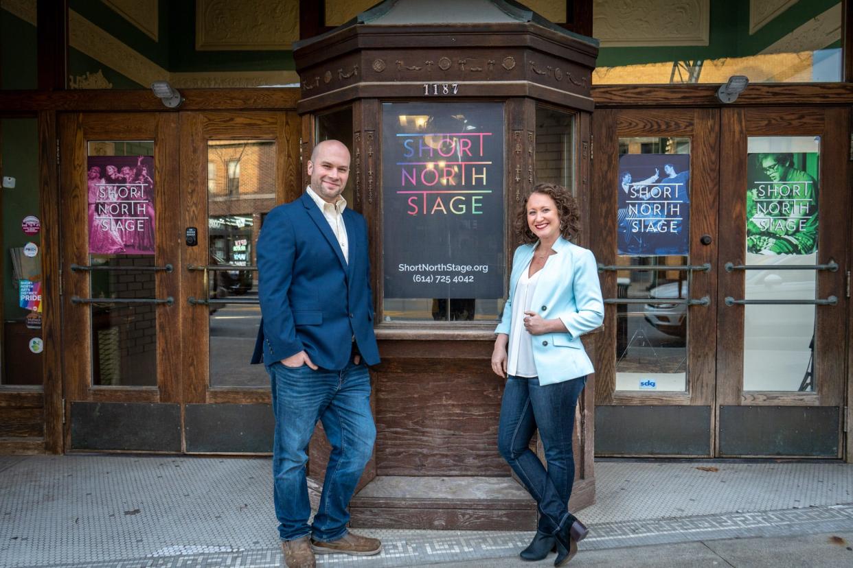 Short North Stage leaders Edward Carignan, artistic director, left, and Dionysia Williams, associate artistic director