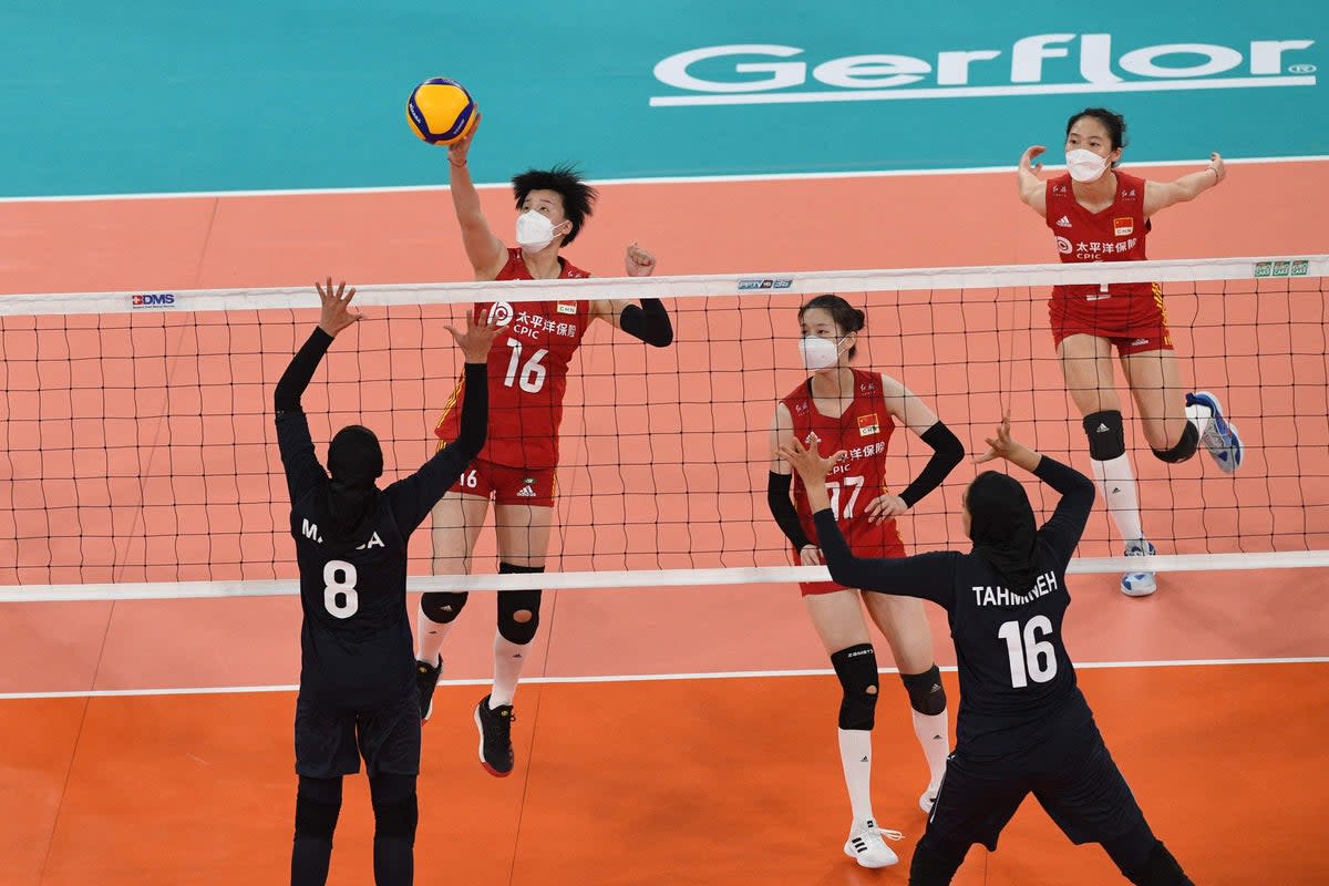 China in action during the win over Iran (AFP via Getty Images)