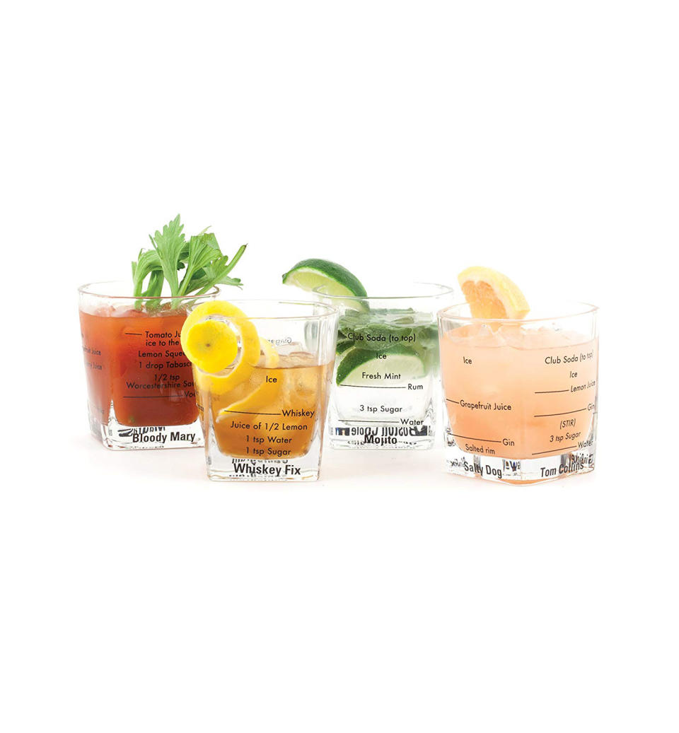 Kikkerland Bartending Glasses (Set of 4)