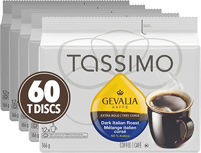 Tassimo Gevalia Dark Italian Roast Coffee. Image via Amazon.