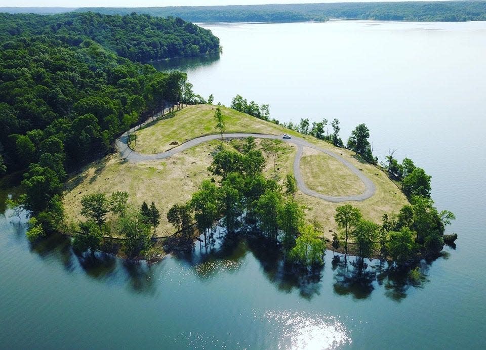 This submitted aerial photo of Joe and Nicole Huff’s Lake Monroe property was taken June 2019.