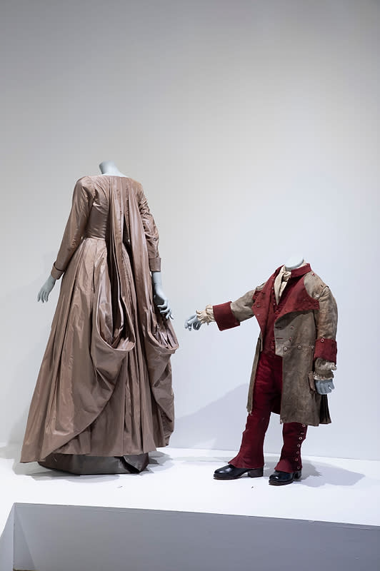 “Cyrano” costumes by Massimo Cantini Parrini and Jacqueline Durran. Worn by Haley Bennett and Peter Dinklage in the film the costumes can be seen in the “Art of Costume Design in Film” exhibition at the FIDM Museum, Fashion Institute of Design & Merchandising in Los Angeles. - Credit: Alex J. Berliner/ABImages