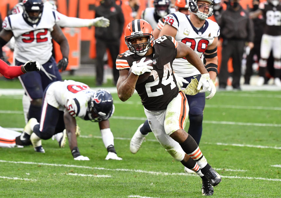 Nick Chubb could have scored a fun win for Browns bettors, but went out of bounds instead.