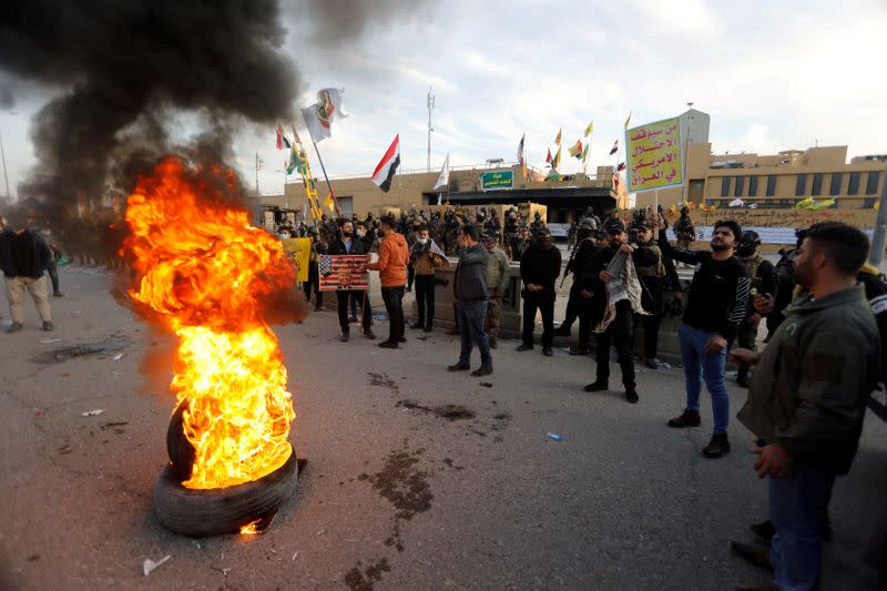 FILE PHOTO: Protests at the U.S. Embassy in Baghdad