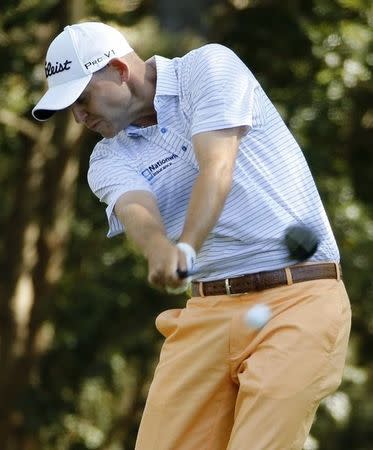 U.S. golfer Bill Haas hits his tee shot on the second hole during the first round of the 2014 Masters golf tournament at the Augusta National Golf Club in Augusta, Georgia April 10, 2014. REUTERS/Jim Young