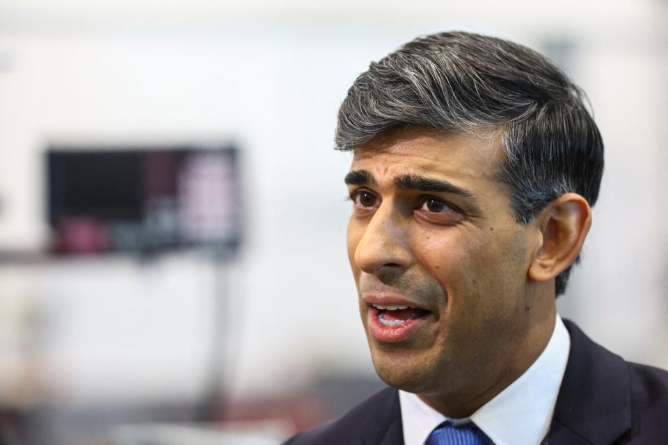 Prime Minster Rishi Sunak promised to cut NHS waiting times in 2023 (PA Wire)