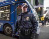 There was a heavy security presence outside the John Joseph Moakley United States Courthouse in Boston, Massachusetts, on March 4, 2015