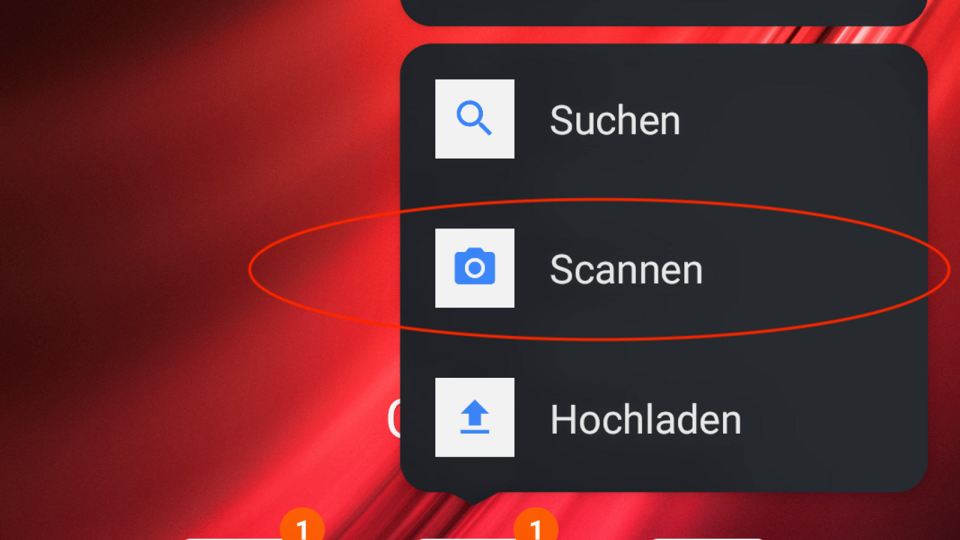 Scannen mit der Drive-App