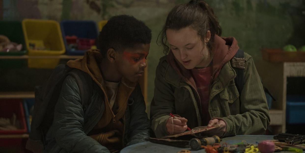 keivonn woodard and bella ramsey in the last of us episode 5