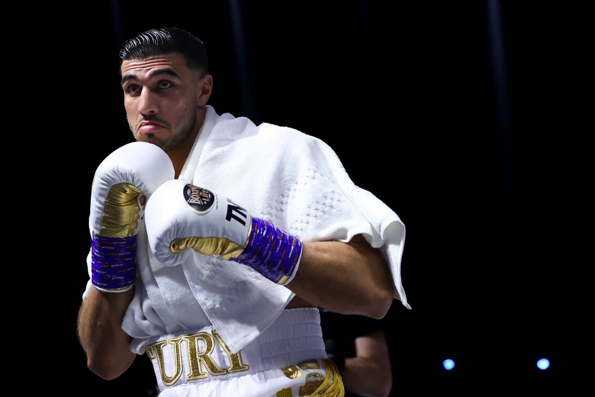 Tommy Fury before his split-decision victory over Jake Paul in Riyadh, Saudi Arabia, on Sunday  (Getty Images)