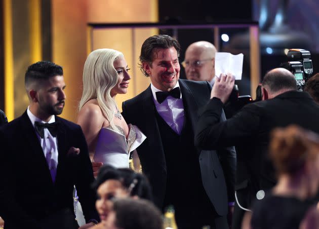 Gaga and Cooper during the show. (Photo: Robert Gauthier via Getty Images)