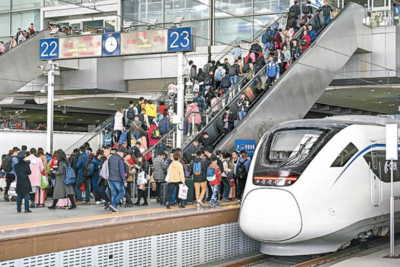 今日起乘高鐵往來中港兩地，不再需要持有48小時內核酸檢測無染疫證明。