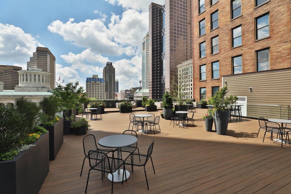 The Hayden building, at 20 E. Broad St., includes a rooftop deck.