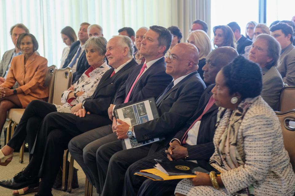 Dignitaries from Amarillo and across the state attended the CVMR groundbreaking event Monday at the Amarillo Club downtown.