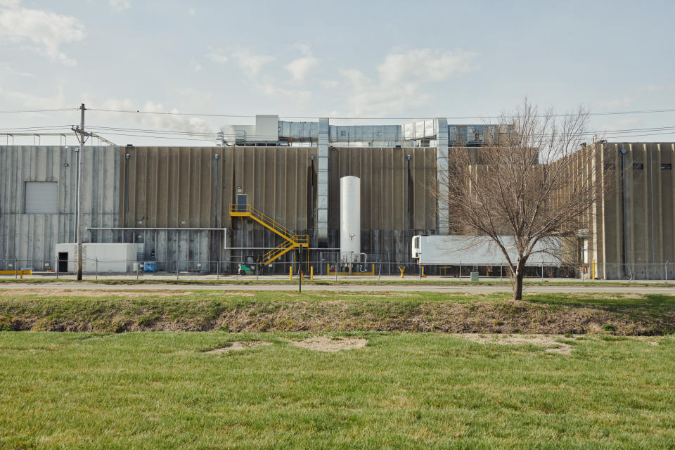 The JBS USA beef processing facility in Grand Island, Neb., in 2020.  (Dan Brouillette / Bloomberg via Getty Images)