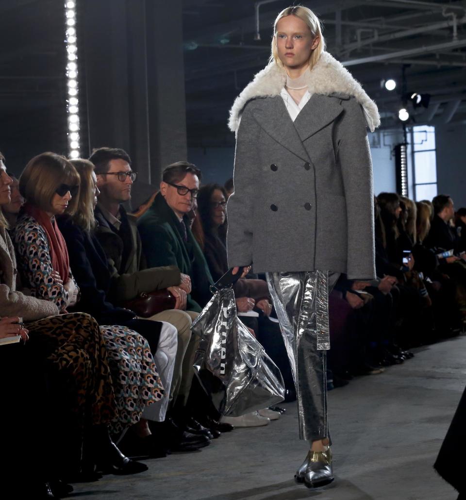 Fashion collection from Proenza Schouler is modeled during Fashion Week on, Monday, Feb. 13, 2017, in New York. (AP Photo/Bebeto Matthews)