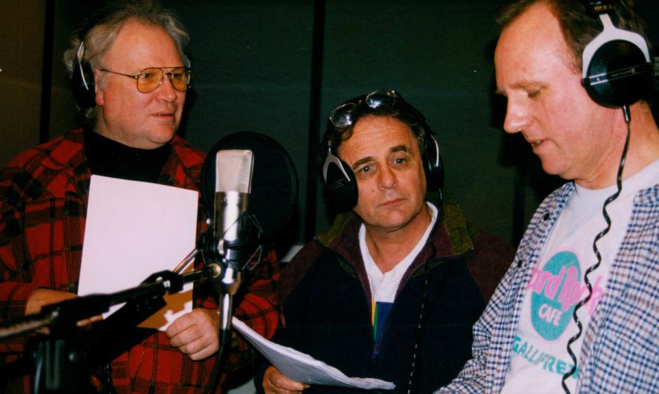 Behind the scenes of The Sirens of Time with Colin Baker, Sylvester McCoy, and Peter Davison. (Big Finish)